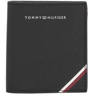 Tommy Hilfiger Heren lederen portemonnee centraal trifold, veelkleurig (zwart), één maat, Zwart (zwart), OS