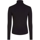 TOMMY HILFIGER - Shirt - Zwart - Gevoerde Zoom - Lange Mouw - Slanke Pasvorm