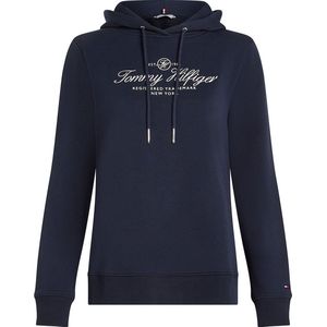 Tommy Hilfiger Dames Regular Hilfiger Script Hoodie Pullover, woestijn hemel, S
