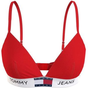 TOMMY HILFIGER - Triangel BH - Rood - Katoen - Zonder Beugels