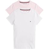 Tommy Hilfiger - 2-pak - Meisjes Ondershirt - Wit - Korte Mouwen