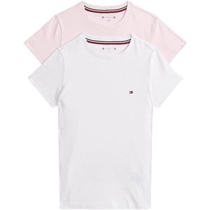 Tommy Hilfiger - 2-pak - Meisjes Ondershirt - Wit - Korte Mouwen