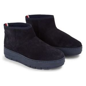 Tommy Hilfiger Cool suède snowboot Fw0fw07662, halfhoge laarzen voor dames, Space Blue, 40 EU