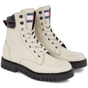 Tommy Hilfiger Dames Tjw Lace Up Boot Mid, gebleekte steen, 36 EU