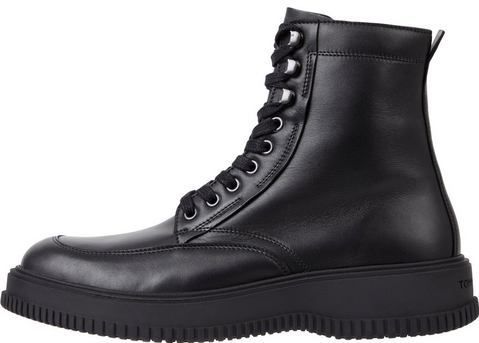 Tommy Hilfiger - Enkellaarsjes - Zwart - Leer