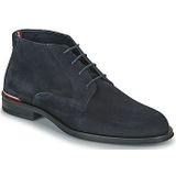 Bottines met veters, in suèdeleer TOMMY HILFIGER. Leer materiaal. Maten 44. Blauw kleur