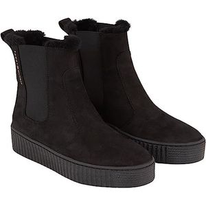 Tommy Hilfiger - Chelsea Warmbootie - Zwart - Leer