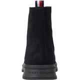 Tommy Hilfiger - Veterboot Suede - Zwart - Leer