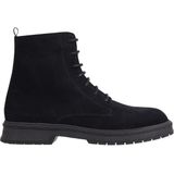 Tommy Hilfiger - Veterboot Suede - Zwart - Leer