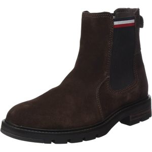 Tommy Hilfiger Heren Corpoarte Hilfiger Suede Chelsea Fm0fm04803 Outdoor Laarzen, Bruine Cacao, 43 EU