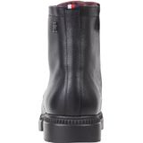 Tommy Hilfiger - Thermo Enkellaarsjes - Zwart - Leer - Met Profielzool