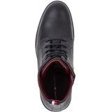 Tommy Hilfiger - Thermo Enkellaarsjes - Zwart - Leer - Met Profielzool