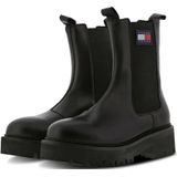 Tommy Jeans - EN0EN02629 - Enkellaarsjes - Zwart - Leer