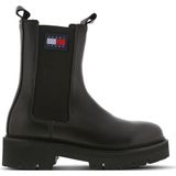 Tommy Jeans - EN0EN02629 - Enkellaarsjes - Zwart - Leer