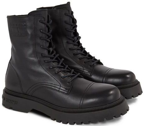 Tommy Jeans - Enkellaarzen - Zwart - Leer