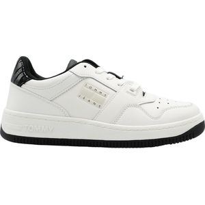 Tommy Hilfiger - Retro Basket Sneakers - Beige - Leer - Dierenprint