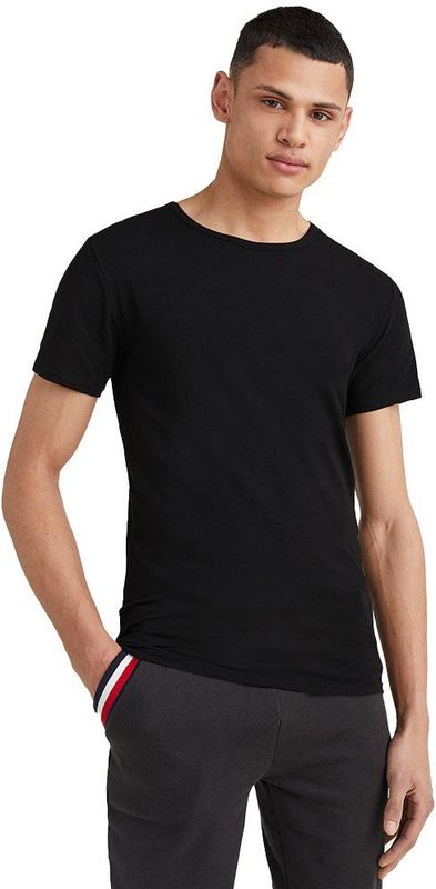 Tommy Hilfiger Heren Stretch T-Shirt 3-Pack - Zwart
