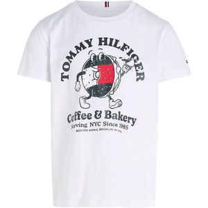 Tommy Hilfiger T-shirt TOMMY BAGELS met Printopdruk Wit
