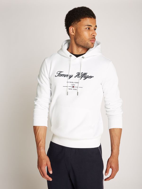 Hoodie mit Label-Stitching
