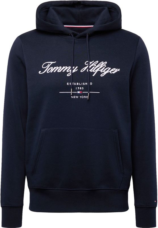 Sweatshirt - Capuchon - Geribd Ceintuurtje - Kangaroo Zak - Sweatstof - Logoprint