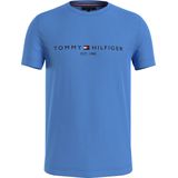 Tommy Hilfiger - Tommy Logo Tee - Heren T-shirt - Middenblauw - Korte Mouw