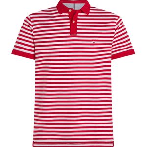 Tommy Hilfiger 1985 Regular Polo - heren poloshirt - rood-wit gestreept