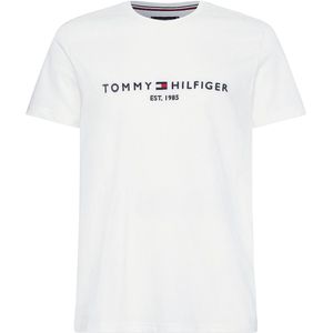 Tommy Hilfiger - T-shirt - Wit - 100% Katoen - Effen Ontwerp