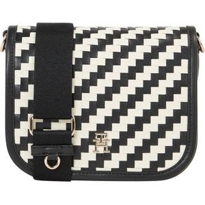 Tommy Hilfiger crossbody tas zwart/wit