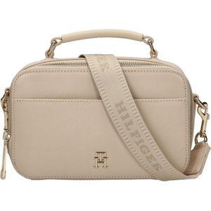 Schoudertas met rits ICONIC TOMMY CAMERA BAG TOMMY HILFIGER. Polyurethaan materiaal. Maten één maat. Beige kleur