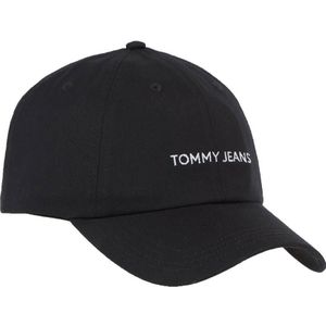 Tommy Jeans Dames Tjw Linear Logo Cap, Zwart, Eén Maat
