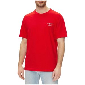 Effen Katoenen T-Shirt Met Korte Mouwen En Ronde Halslijn