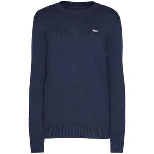 Tommy Jeans - Essentials Pullover - Blauw - 100% Biologisch Katoen
