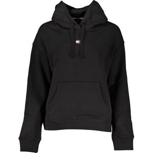 Tommy Hilfiger - Zwarte Katoenen Hoodie - Dames - Sweatshirt