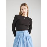 Tommy Jeans - Basic Top - Zwart - Katoen - Slim Fit