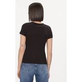 Tommy Jeans - Essential - T-shirt - Zwart - Slanke Pasvorm - Kwartmouw