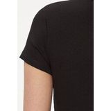 Tommy Jeans - Essential - T-shirt - Zwart - Slanke Pasvorm - Kwartmouw
