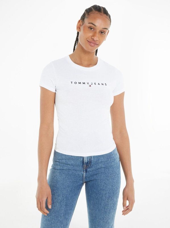 Tommy Hilfiger Tjw Slim Linear Tee SS Ext T-shirts S/S dames, Wit