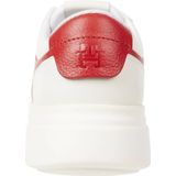 Tommy Hilfiger Leren Sneakers Ecru/Rood