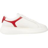 Tommy Hilfiger Leren Sneakers Ecru/Rood