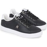 Tommy Hilfiger Dames Essential Verhoogde Court Sneaker Fw0fw07685 Cupsole, Zwart, 36 EU