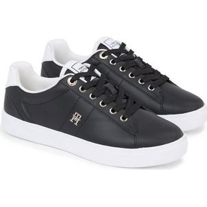 Tommy Hilfiger Essential Elevated Court Sneaker voor dames, Zwart, 38 EU