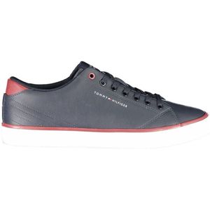 Tommy Hilfiger Sneaker »TH HI VULC CORE LOW LEATHER ESS«, Freizeitschuh, Halbschuh, Schnürschuh mit Ziernähten an der Ferse