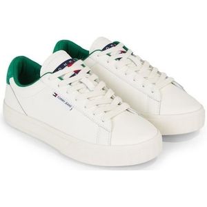 Tommy Jeans Dames Tjw Cupsole Sneaker Ess, Ivory Cape Groen, 38 EU