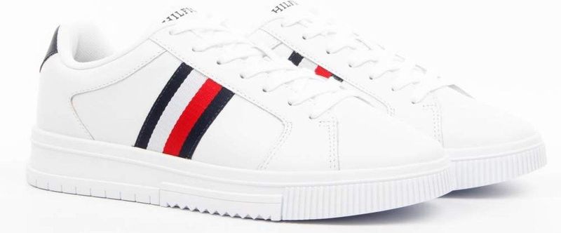 Bedrukte Leren Sneakers Met Rubberen Zool