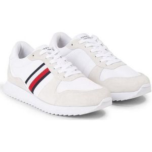 Tommy Hilfiger Heren Runner Evo Mix Ess Fm0fm04886 Sneaker, Wit, 44 EU