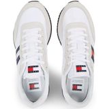 Tommy Jeans Heren TJM Runner Casual ESS Sneaker, wit, 7 UK, Wit, 40.5 EU