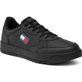 Tommy Hilfiger - EM0EM01397 - Sportschoenen - Zwart - Leer