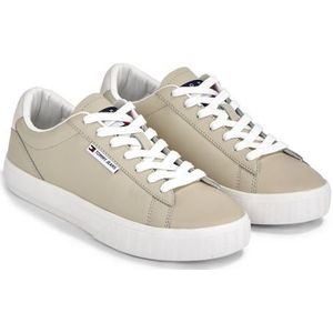 Tommy Jeans Dames TJW Cupsole Sneaker ESS, gebleekte steen, 4 UK, gebleekte steen, 37 EU