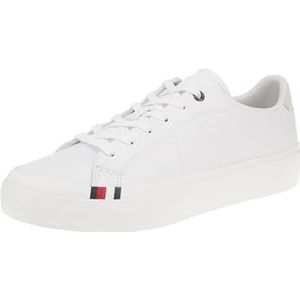 Tommy Hilfiger Heren Dikke Vulc Low Premium LTH Sneaker, wit, 8 UK, Wit, 42 EU