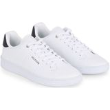 Tommy Hilfiger, Heren Court Cup Lederen Sneakers Wit, Heren, Maat:45 EU